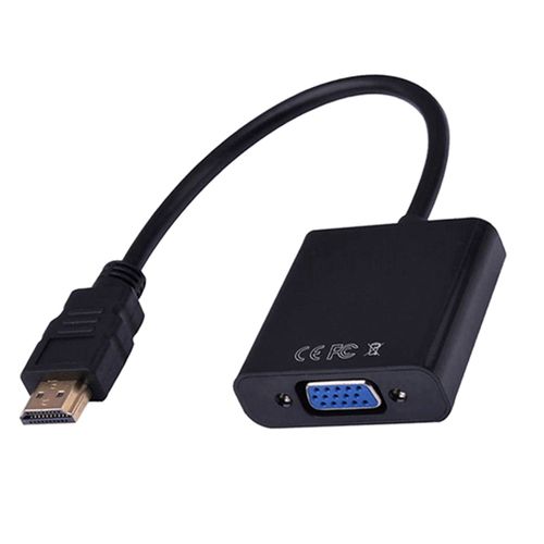 Câble VGA Plug Play transfert de Signal supérieur adaptateur convertisseur HDMI mâle vers VGA femelle durable pour DVD-Noir