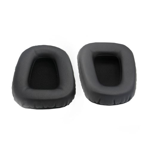 2 pièces de remplacement souple Faux cuir mousse à mémoire de forme casque oreillettes coussin antibruit pour Razer Electra-Noir