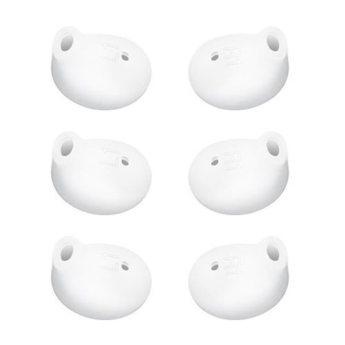 Écouteurs Eargels pour Samsung Active Galaxy S6 S7 Edge Level U Earbud Ear Tip Gel-3 paires Blanc