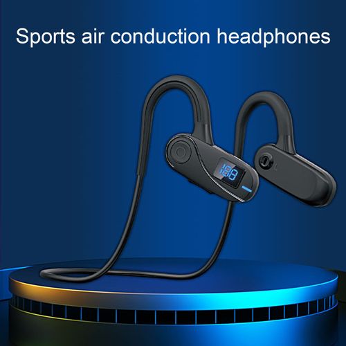B7 écouteur sans fil haute fidélité suppression du bruit léger Bluetooth-compatible5.3 stéréo sport écouteurs à Conduction osseuse pour faire du sport-Noir