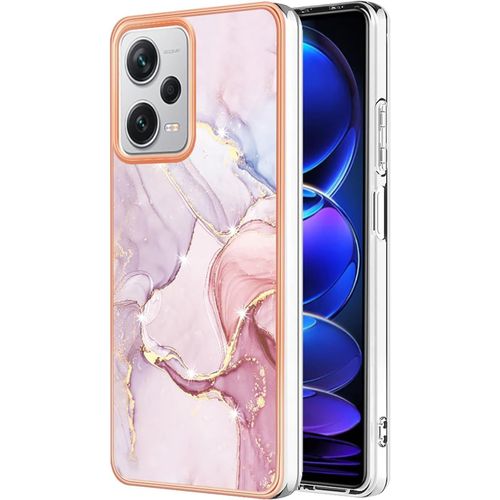 Élégant Coque Pour Xiaomi Redmi Note 12 Pro+/Plus 5g, Etui Antichoc Pc Double Couche Antichoc Housse, Mignon Étui Brillant Pour Femmes Et Fillese Or Rose