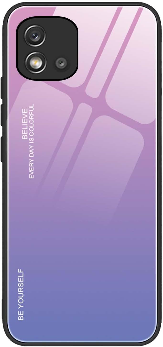 Coque Pour Realme C11 2021 Case,Ultra-Fin Anti-Rayures En Verre Élégant Dégradé De Couleur Cover Housse Tpu Bumper Antichoc Étui Rose Bleu