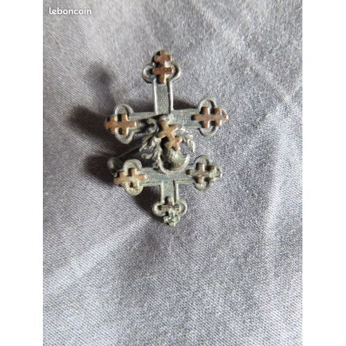 Ancien Insigne Broche Croix De Lorraine