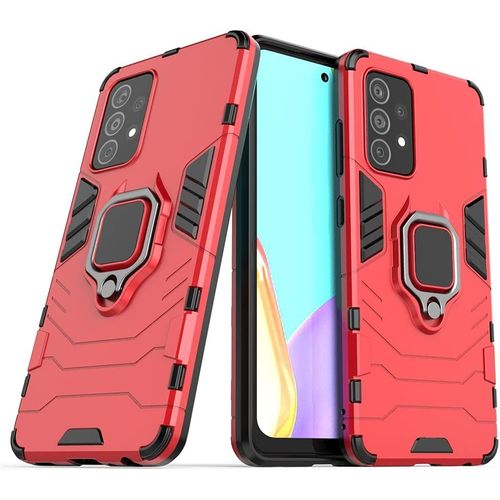 Coque Pour Samsung Galaxy A52 5g, Matte Dur Tpu Mince Toucher Soyeux Etui Antichoc Magnétique Porte-Bague Housse De Protection Pour Galaxy A52 4g. Red Kk