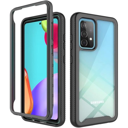 Coque Transparente Compatible Avec Samsung Galaxy A52 5g, Coque Rigide Résistante Aux Chocs Pour Pc, Couleur Transparente Et Fine, Coque De Protection Anti Chute Pour Galaxy A52 4g. 2en1 Noir Hh