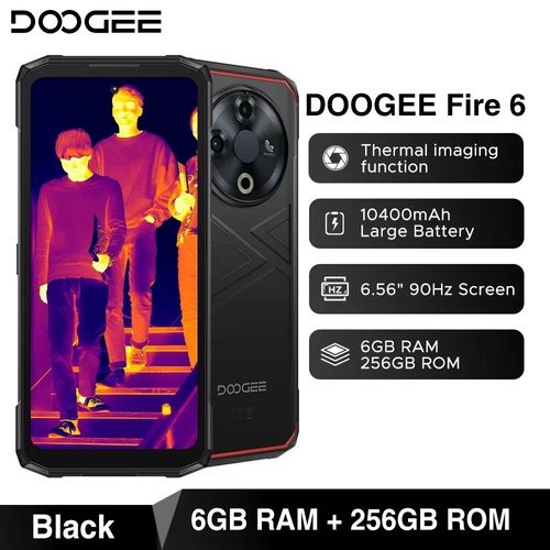 DOOGEE Fire 6 256 Go (6 Go RAM) Noir