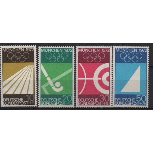 Allemagne Timbres Série Préolympique 1969 Jeux Olympiques De Munich