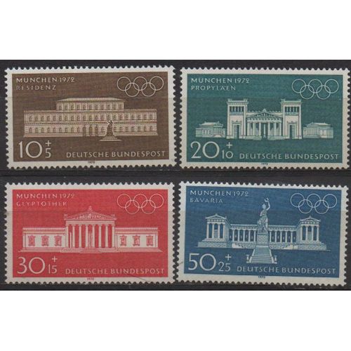Allemagne Timbre Série Préolympique 1970 , Jeux Olympiques De Munich