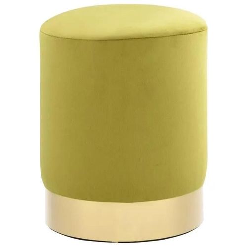 Vidaxl Tabouret Vert Foncé Et Doré Velours