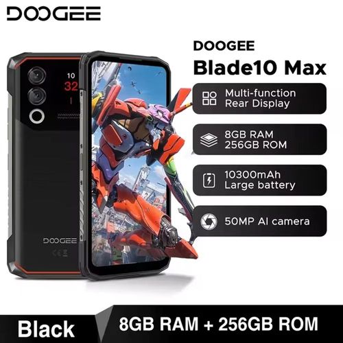 DOOGEE Blade 10 Max Robuste 8 Go + 256 Go Noir