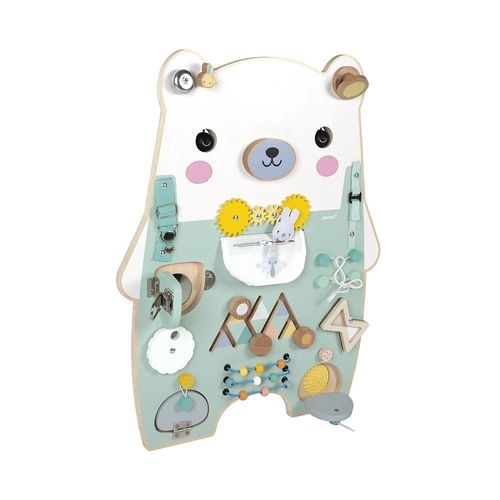 Panneau d'activités en bois Busy Board Ourson Pure - Janod