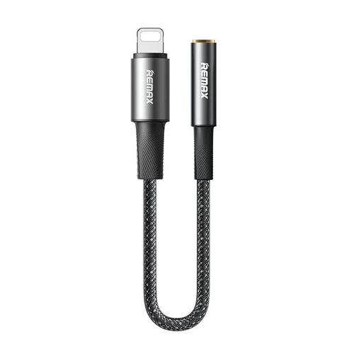 Câble Adaptateur 8 Pin / Jack Tressé 3.5mm REMAX C22 - 0.12M - Noir