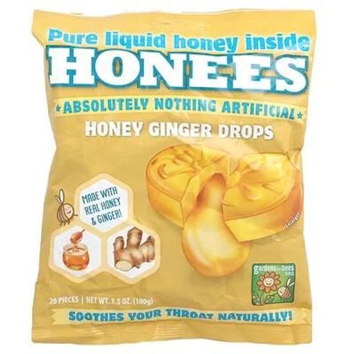 Honees, Pastilles Au Miel Et Au Gingembre, 20 Pastilles, 3.5 Oz (100 G)