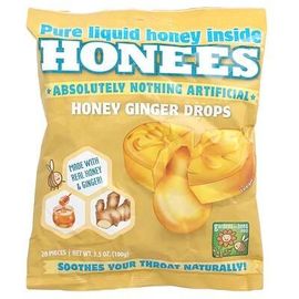 Honees, Pastilles Au Miel Et Au Gingembre, 20 Pastilles, 3.5 Oz (100 G)