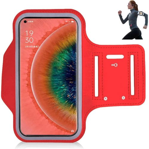 Oppo Find X2 Pro 5 G Étui Brassard Oppo Find X2 Pro 5 G Étui Brassard De Sport Course À Pied Jogging Marche Randonnée Entra Nement Et Exercice Rouge