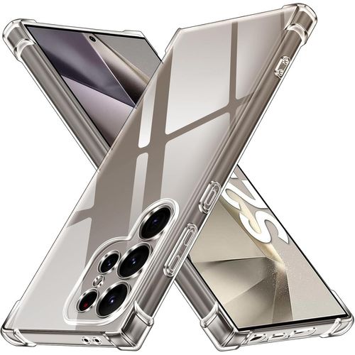Coque Pour Samsung Galaxy S24 Ultra 5g, Ultra Transparent Étui De Protection En Silicone Antichoc Avec Coins Renforcés, Clair Mince Souple Tpu Bumper Housse