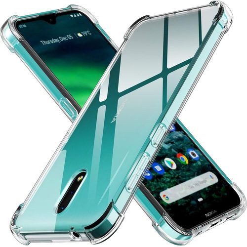 Coque Pour Nokia 2.3, Ultra Transparent Étui De Protection En Silicone Antichoc Avec Coins Renforcés, Clair Mince Souple Tpu Bumper Housse