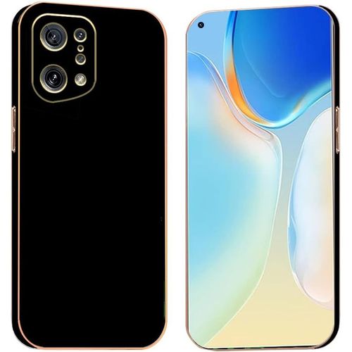 Compatible Avec Coque Oppo Find X5, Oppo Find X5 Protection Silicone, Original Antichoc Case Placage Tpu Etui Anti-Dérapant Cover Oppo Find X5, Noir