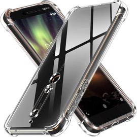 Coque Pour Nokia 6.1, Coque De Protection Transparente Antichoc Avec Pare Chocs D'angle De Coussin, Coque En Silicone Tpu Souple Et Fine Antichoc.