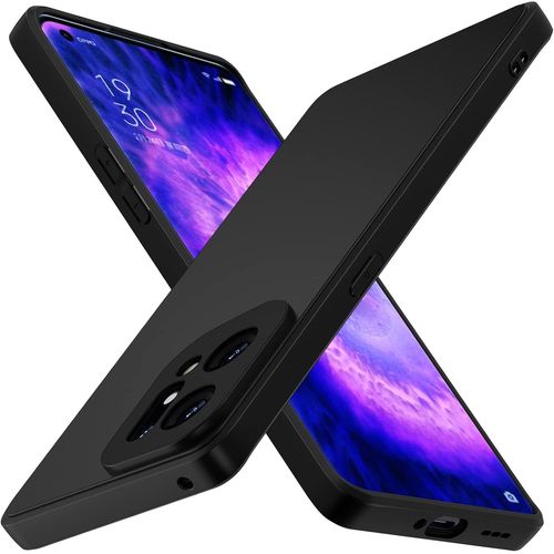 Noir Mat Coque Pour Oppo Find X5 Avec Protection Caméra Ultra Mince Étui De Protection En Silicone Antichoc Souple Tpu Antirayures Bumper Housse
