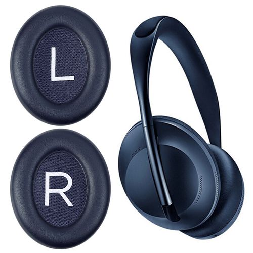 1 paire d'oreillettes pour casque, couleur unie, coussin d'oreille confortable et respirant, accessoires d'écouteurs à la mode, coussinets en éponge douce, coussinets de remplacement pour casque antibruit pour BOSE 700/NC700-Bleu foncé