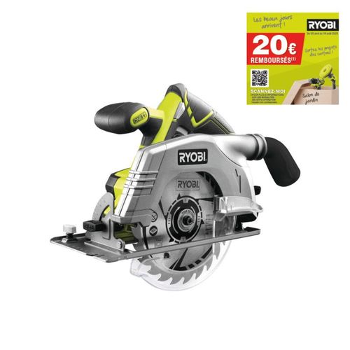 Scie circulaire RYOBI 18V One+ - sans batterie ni chargeur R18CS-0