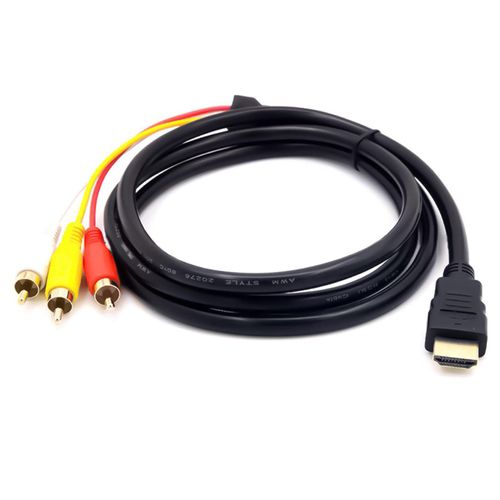DOONJIEY  câble adaptateur de convertisseur de composants AV, compatible HDMI vers 3RCA, Audio vidéo, pour HDTV