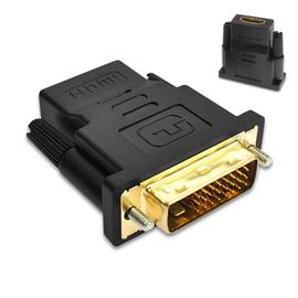 DOONJIEY DVI-D Dual Link 24 + 1 mâle vers HDMI femelle, connecteur adaptateur Audio-vidéo