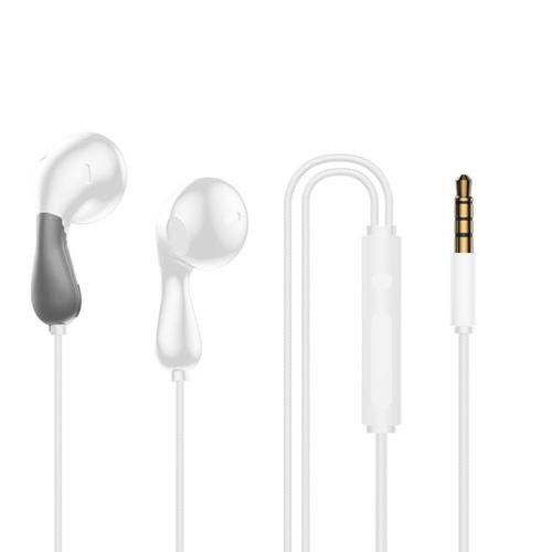 Écouteur filaire 3,5 mm type-c intra-auriculaire avec suppression du bruit HiFi contrôle de ligne sonore musique en direct sport jeu écouteurs pour VIVO pour Xiaomi pour OPPO pour Huawei-Blanc 3,5 mm