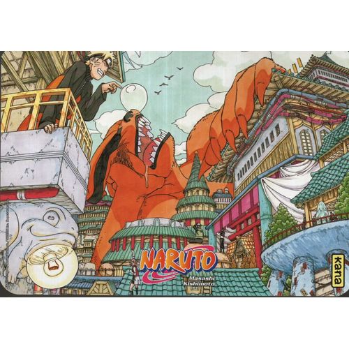 Magnifique Plaque Métal De Naruto Avec Kurama Kyûbi Par Kishimoto