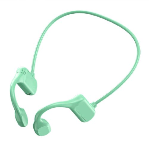 Écouteurs sans fil Bluetooth 5.0, crochet d'oreille, Conduction osseuse, étanche, casque de sport pour téléphone portable-Vert