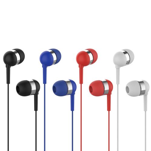 Écouteurs intra-auriculaires filaires HiFi, prise universelle de 3.5mm, suppression du bruit, casque de sport-Blanc