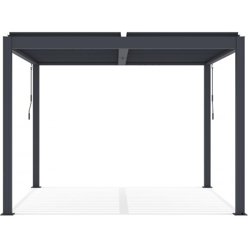 Pergola Bioclimatique Avec Led En Aluminium "Windsor Premium" 3 X 3 - Gris