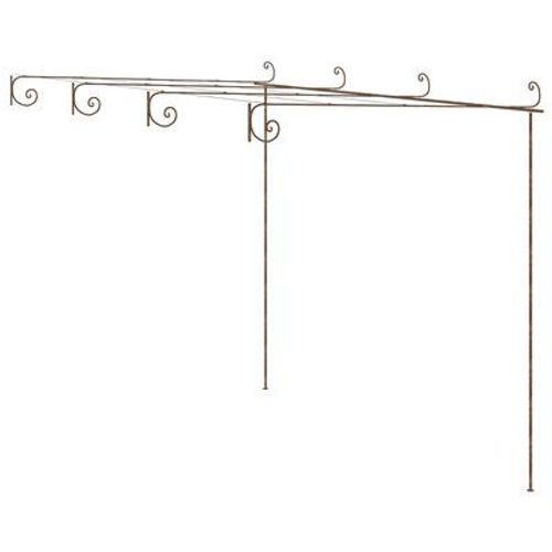 Pergola De Jardin Marron Antique 4x3x2,5 M Fer