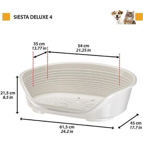 Corbeille - Ferplast - Siesta Deluxe 4 - Gris Clair