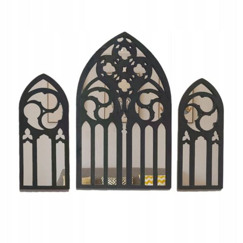 Lot de 3 miroirs muraux gothiques style baroque vintage pour coiffeuse