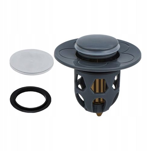 Bouchon de lavabo de salle de bain, convertisseur de baignoire sans trop-plein, bonde de lavabo grise, 1 pièce