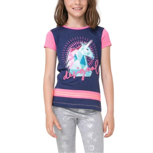 Desigual Tee-Shirt Fille Indianapolis Bleu