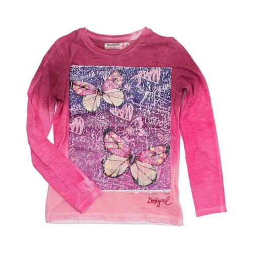 Desigual T Shirt Fille Wonderland Rose