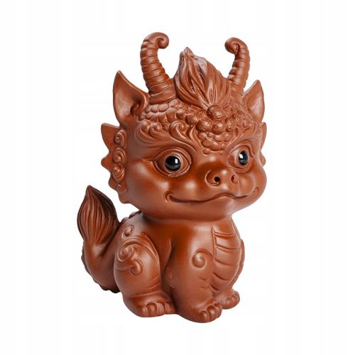 Petite statue de dragon, sculpture animale, mini décoration de table pour animaux de compagnie, marron