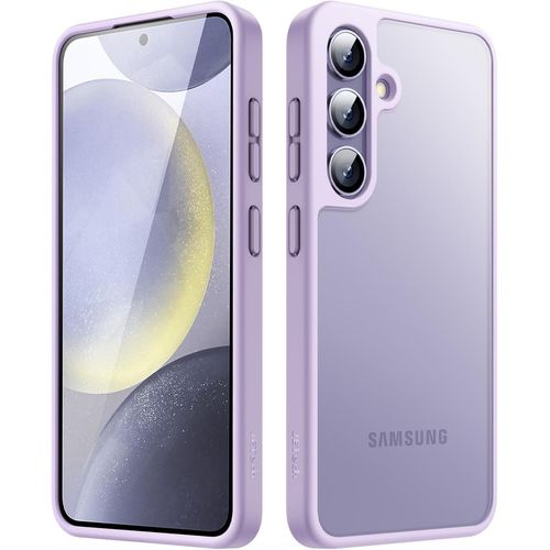 Coque Mat Pour Samsung Galaxy S24 5g, Étui Housse Arrière Translucide Givrée Fine, Anti-Empreintes Digitales Lilas