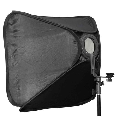Potence photo murale Neewer avec boite à lumière 50x50 et support flash cobra