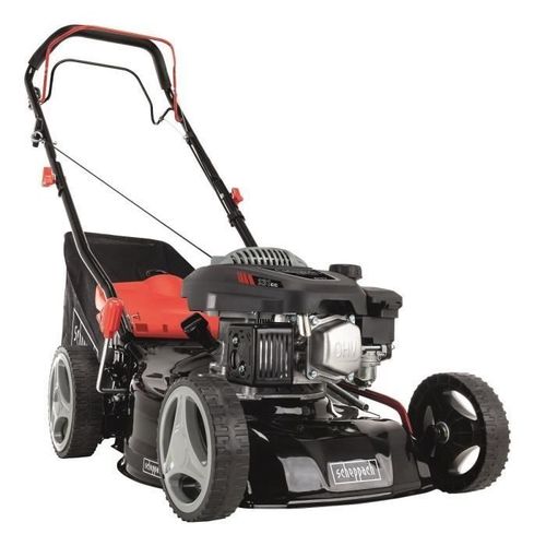 Scheppach Tondeuse à Gazon Thermique MP132-42 | Largeur de Coupe 42cm | 3,4 CV | Robuste | Fonction de Nettoyage | Panier 45L | Réglage de la Hauteur en 7 Positions (25-75mm) | Lame