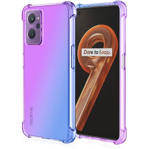 Coque Pour Oppo Find X5 Lite Étui Protecteur En Souple Silicone Tpu Antichoc Housse De Protection En Couleur Dégradée Pour Oppo Find X5 Lite Violet Bleu