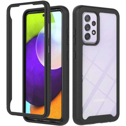 Coque Pour Samsung Galaxy A52s 5g A52 4g 5g Transparente Antichoc Rigide Pc+Tpu Silicone Bumper Case Full Body Protection Integrale Housse Etui Pour Telephone Samsung Galaxy A52 Noir