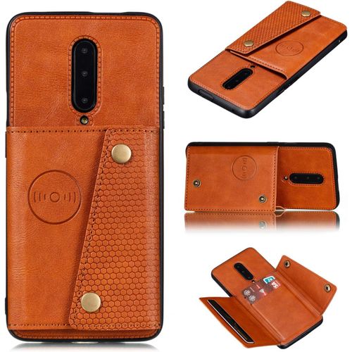 Coque Pour Oneplus 7 Pro,With Card Slot Coque Pour Oneplus 7 Pro Gm1910 Gm1911 Gm1913 Gm1915 Gm1917 Gm1920 Coque Housse Etui Cover Brown