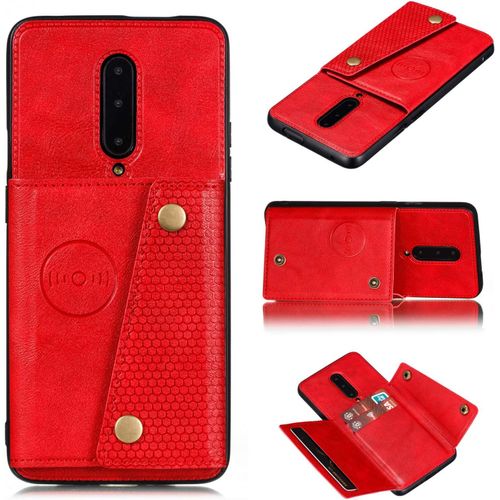 Coque Pour Oneplus 7 Pro,With Card Slot Coque Pour Oneplus 7 Pro Gm1910 Gm1911 Gm1913 Gm1915 Gm1917 Gm1920 Coque Housse Etui Cover Red