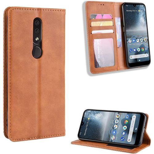 Coque Pour Nokia 4.2,Étui De Protection Coque Pour Nokia 4.2 Coque Housse Etui Cover Funda Brown