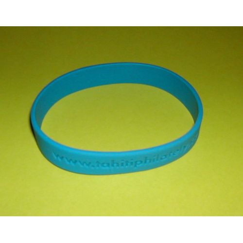 Bracelet Silicone Wristband Bleu Tahiti Philatélie