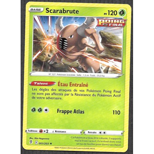 Carte Pokémon Scarabrute 001/203 - Evolution Céleste (Vf)